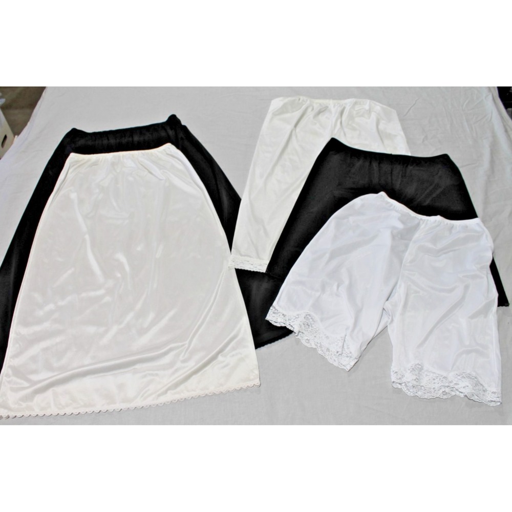 Vintage Lingerie Lot 5 Slips Pettipants Warner’s Vanity Fair Ilusion Size Medium